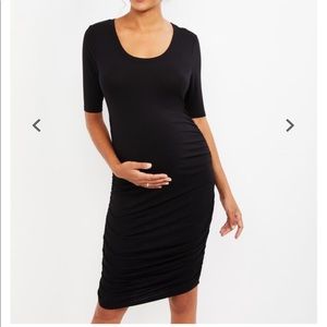 Motherhood Maternity ruched fitted dress
